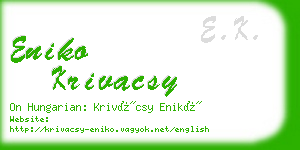 eniko krivacsy business card